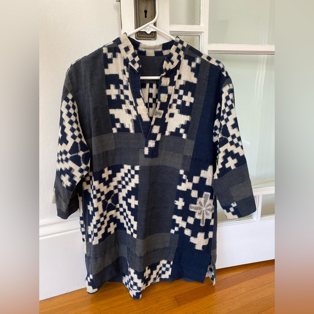 Boxy Japanese Style Top (Indigo?)